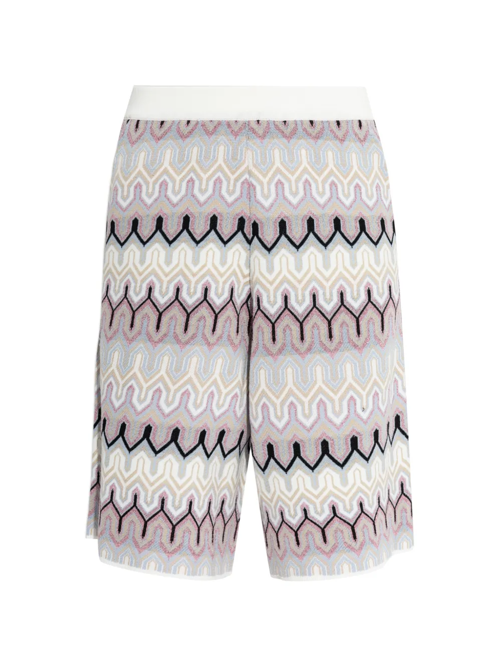 Akep geometric-pattern bermuda shorts - Bianco