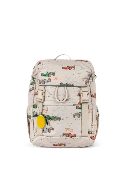 Konges Sløjd Clover racecar-print backpack