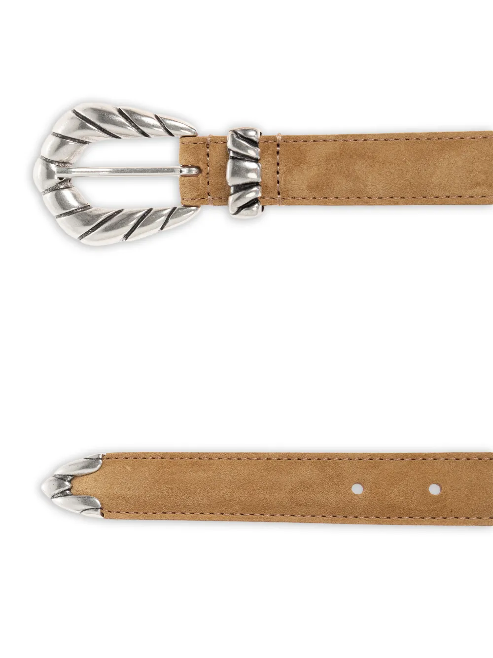  Iro Baby Embella Suede Buckle Belt - Neutrals 