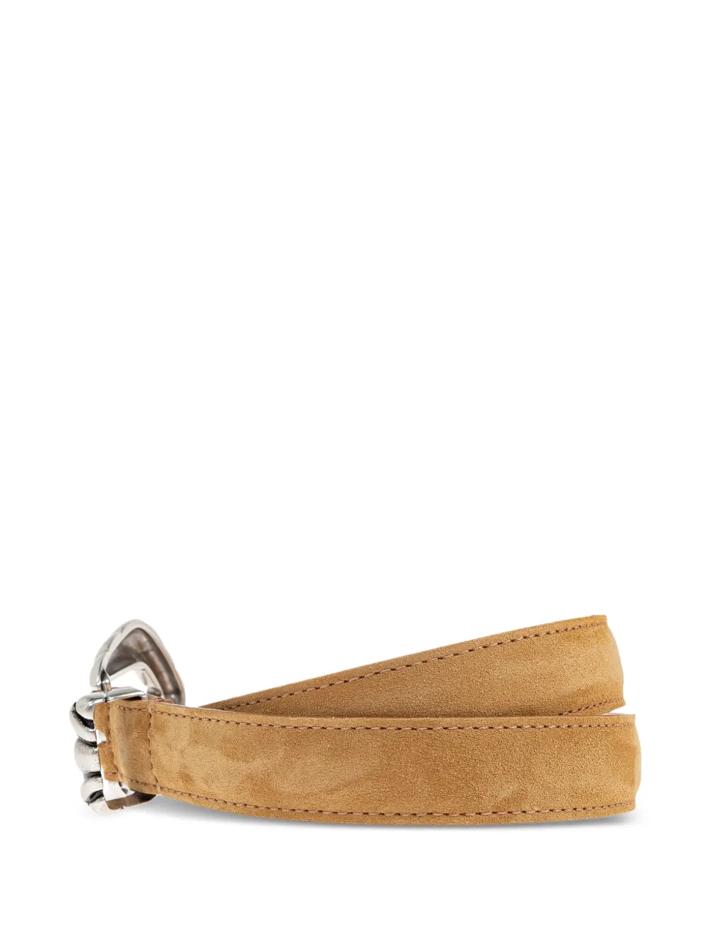  Iro Baby Embella Suede Buckle Belt - Neutrals 
