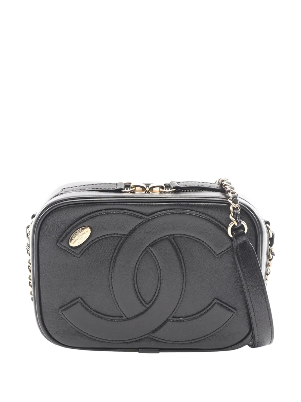 CHANEL Pre-Owned 2019 CC Lambskin Camera Bag crossbody bag - Black