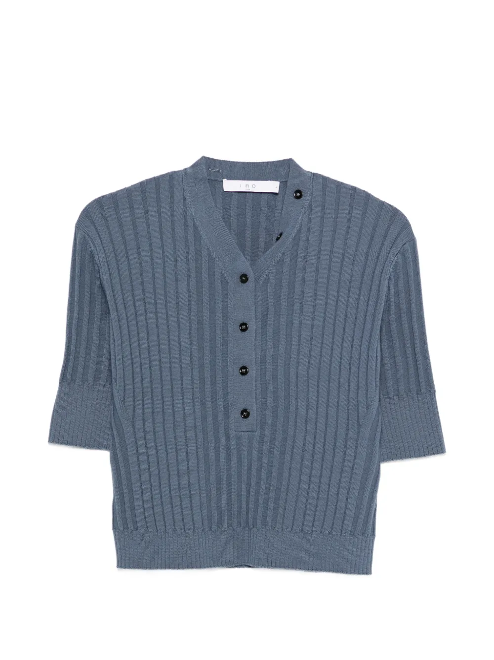 IRO Lunea button ribbed top - Blu