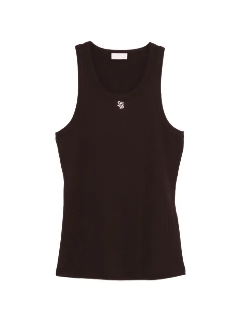 LIU JO ribbed logo tank top