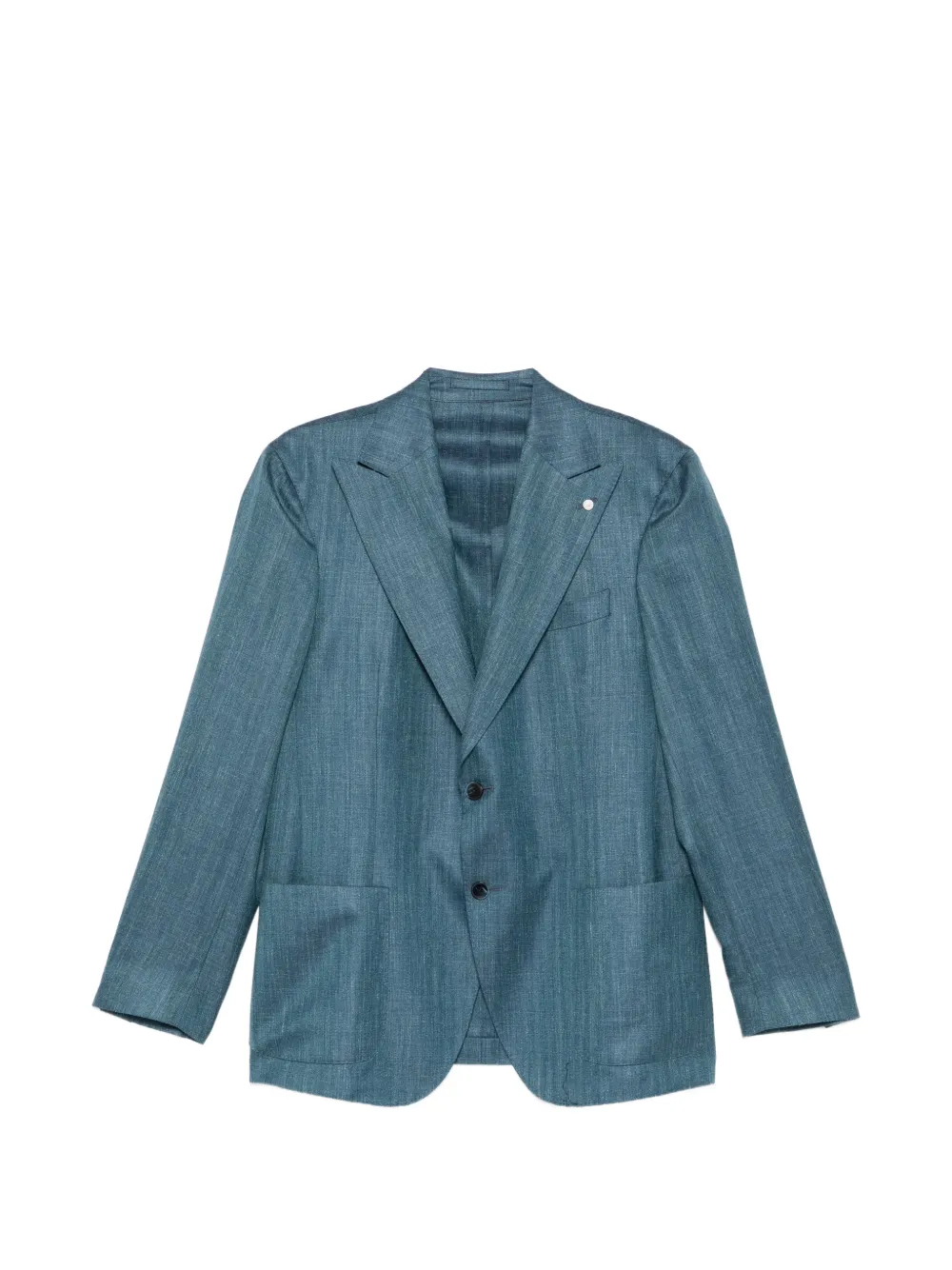 LUIGI BIANCHI MANTOVA button wool blazer - Blu