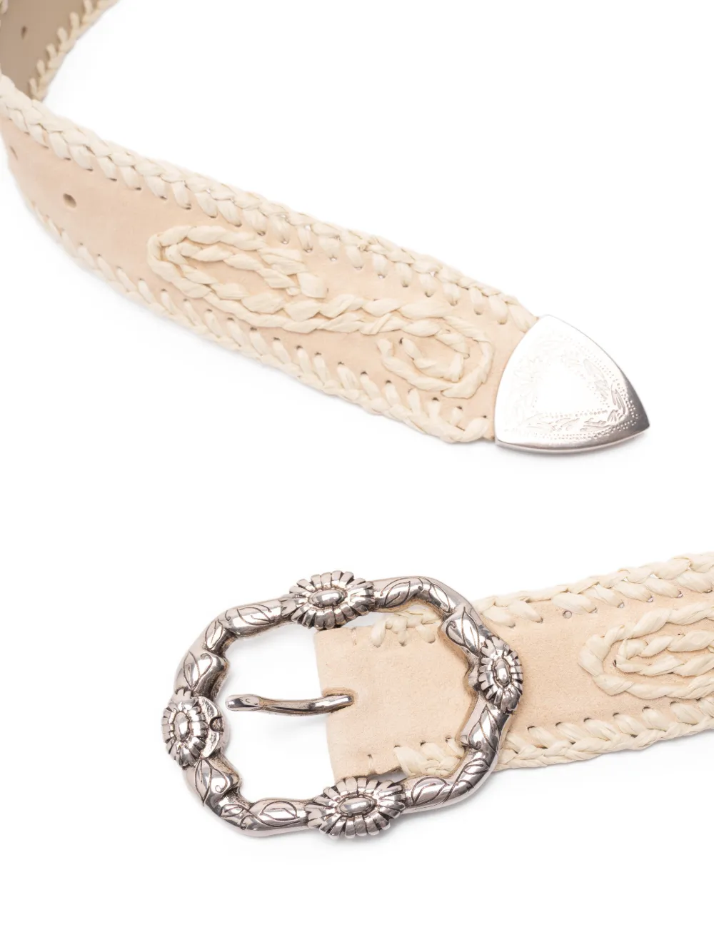 Ermanno Scervino Majarobuckle riem met gespsluiting Beige
