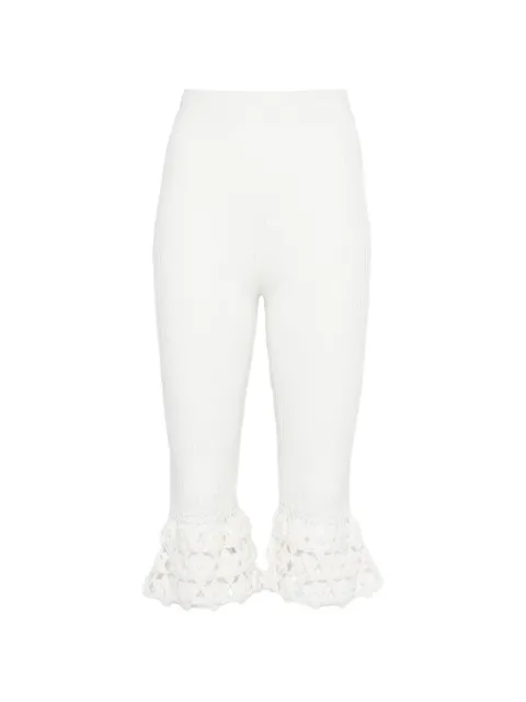 GANNI pantalones de crochet de canalé