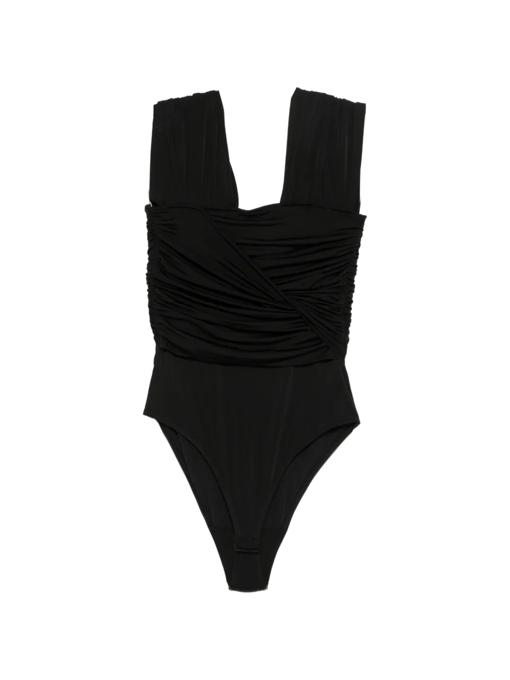 GANNI twisted bodysuit - Nero
