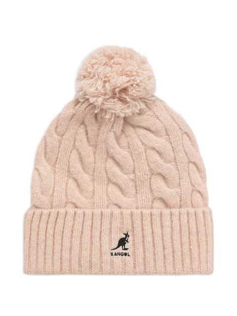 Kangol gorro en tejido de ochos con pompón