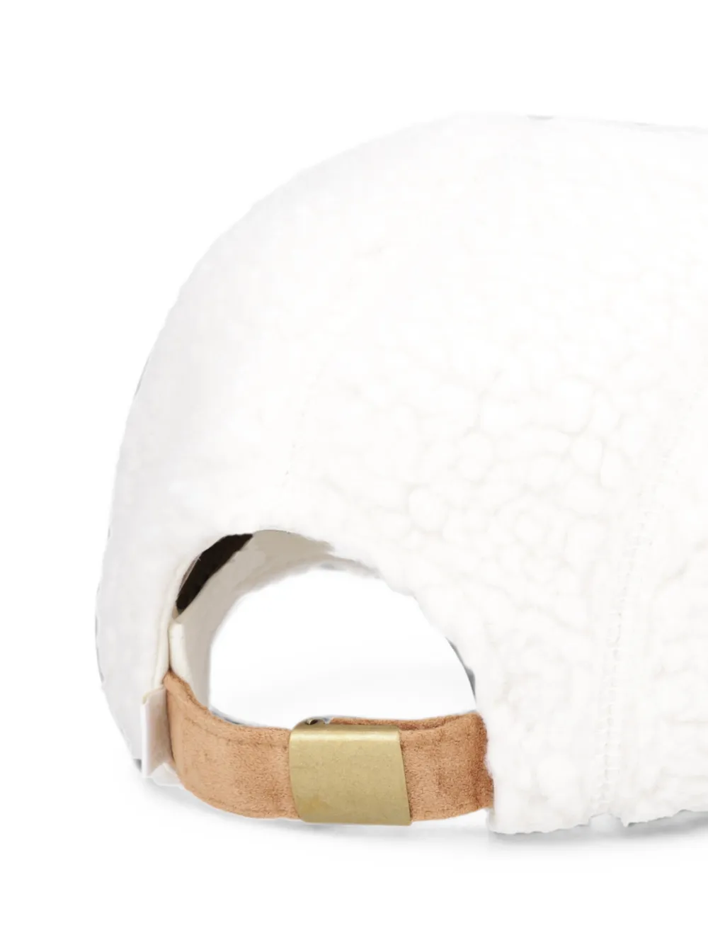 Kangol Honkbalpet met fleece-textuur en borduurwerk Wit