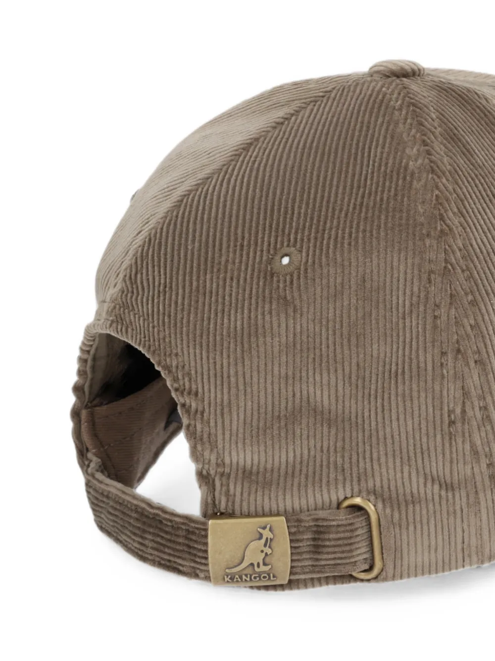Kangol Cord ribfluwelen honkbalpet met geborduurd logo Beige