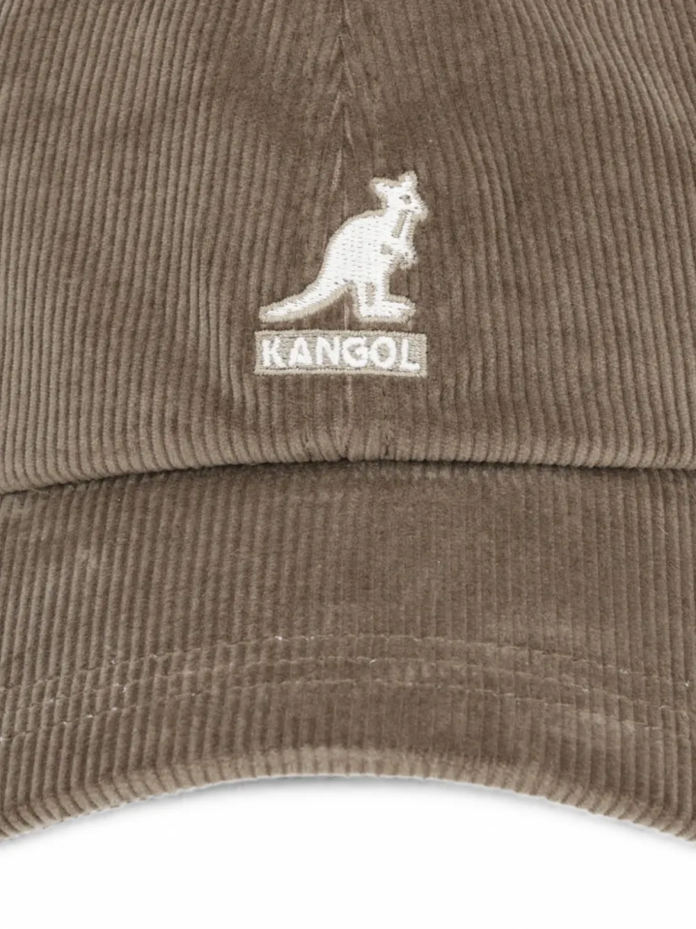 Kangol Cord ribfluwelen honkbalpet met geborduurd logo Beige