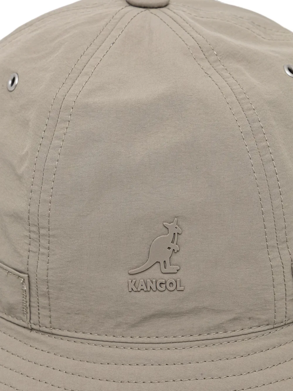 Kangol Vissershoed met logopatch Beige