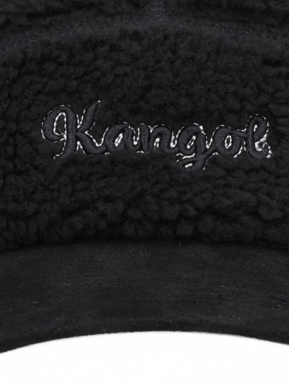 Kangol Script Faux Sherpa pet Zwart