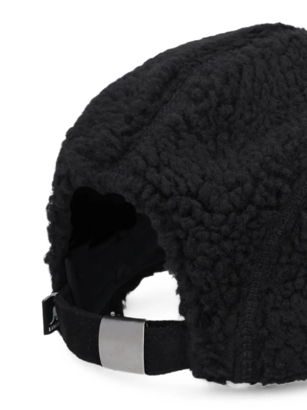 Kangol Script Faux Sherpa pet Zwart