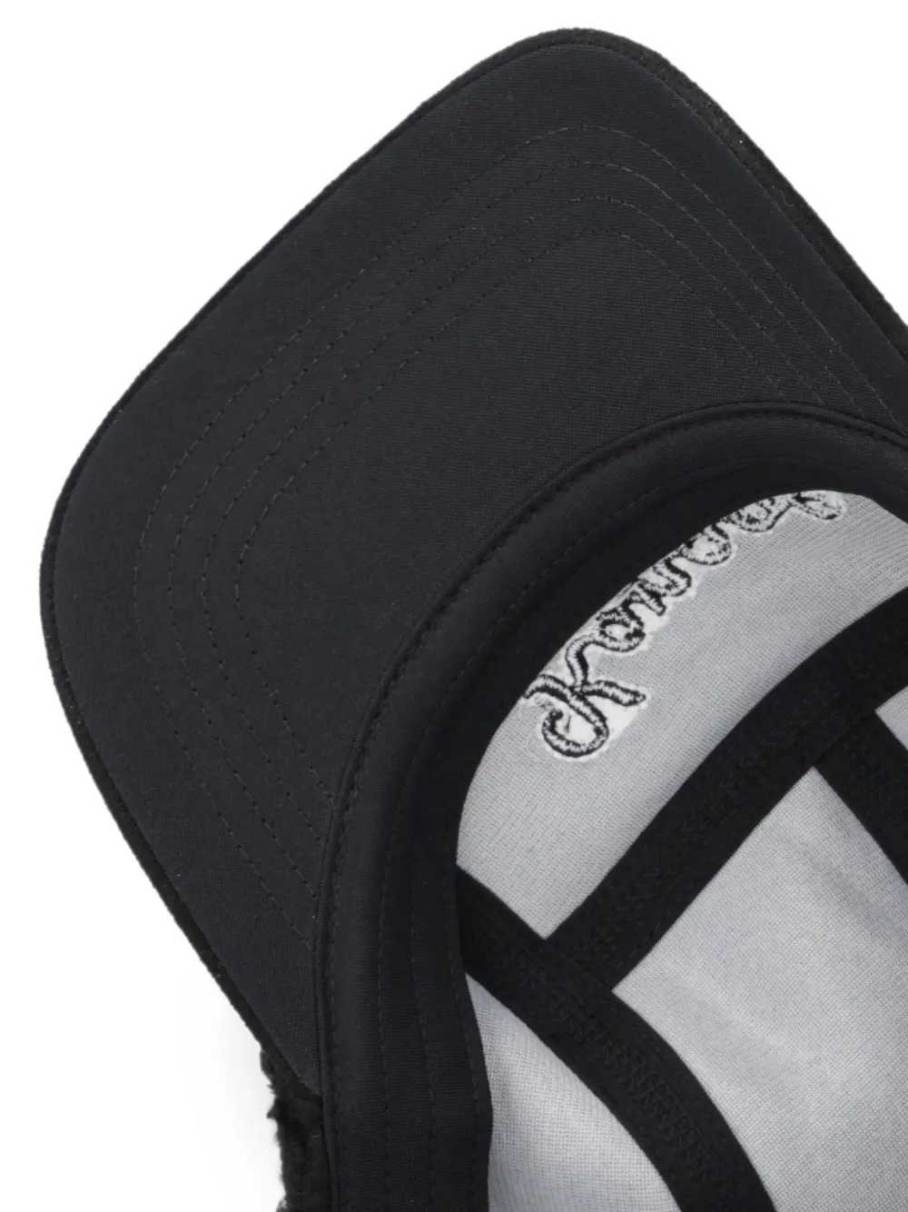 Kangol Script Faux Sherpa pet Zwart