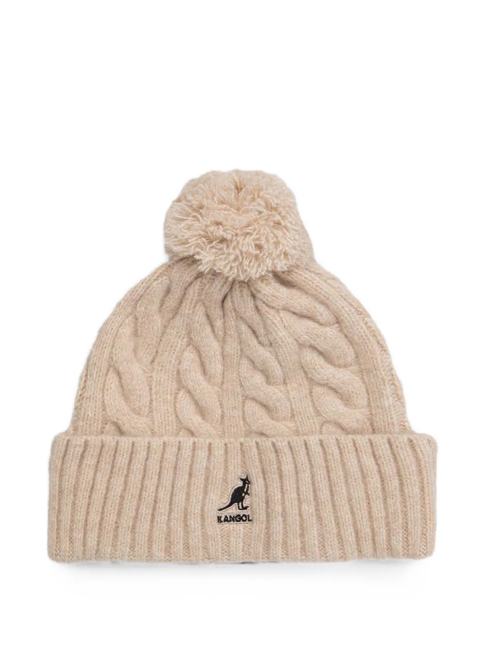 Kangol pompom cable-knit beanie hat - Toni neutri