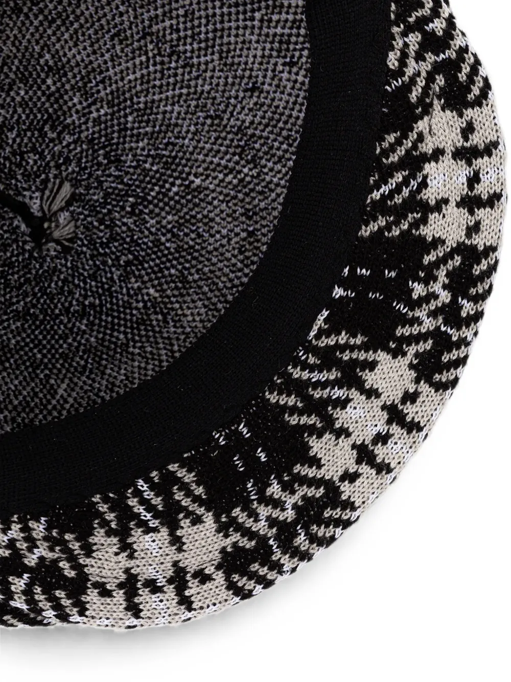 Kangol Hoed met pied-de-poule print Zwart
