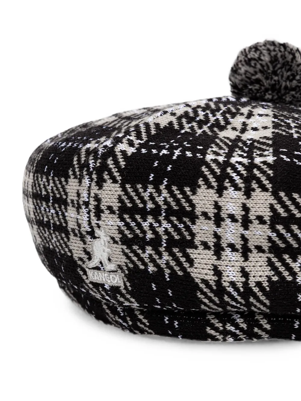 Kangol Hoed met pied-de-poule print Zwart