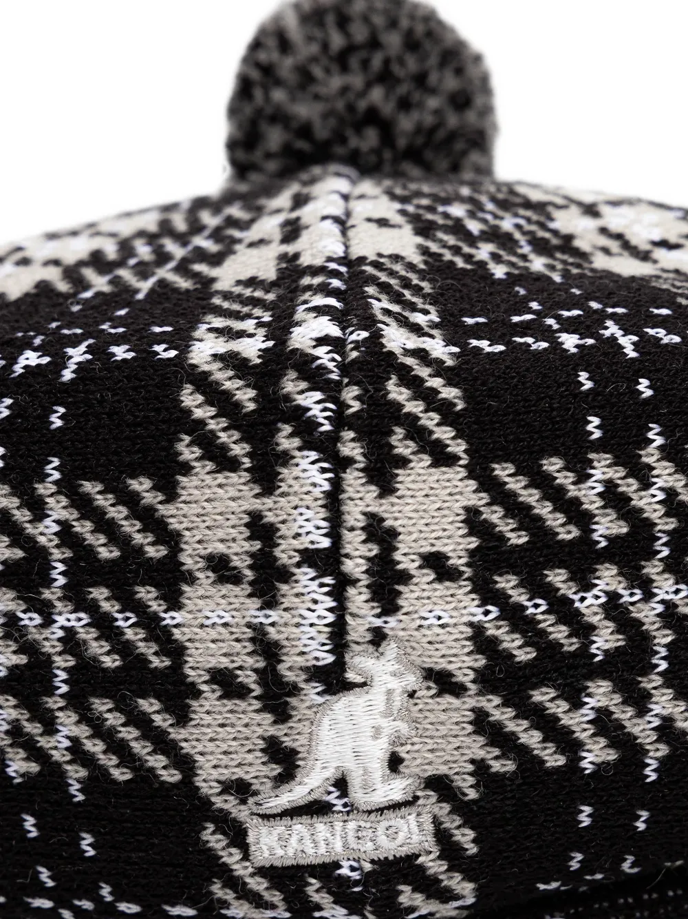 Kangol Hoed met pied-de-poule print Zwart