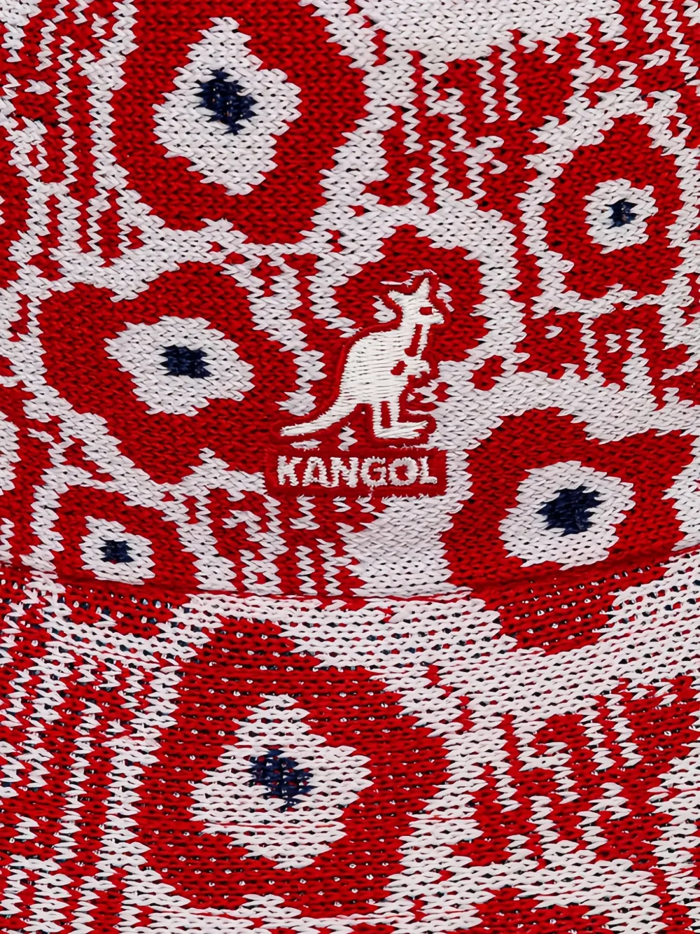 Kangol Vissershoed met bloemenprint Rood