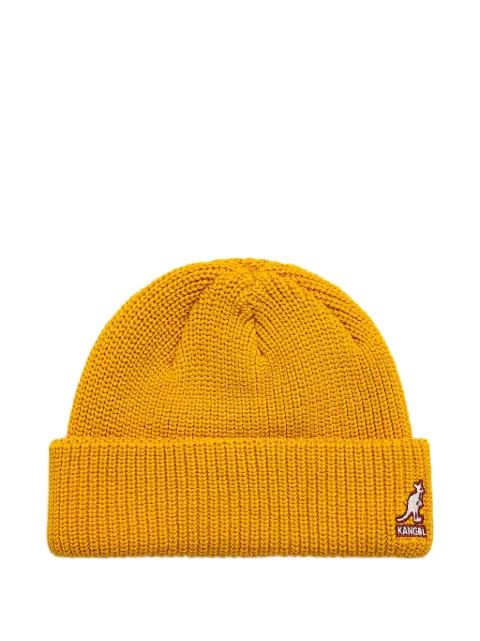 Kangol logo-patch ribbed-knit beanie hat