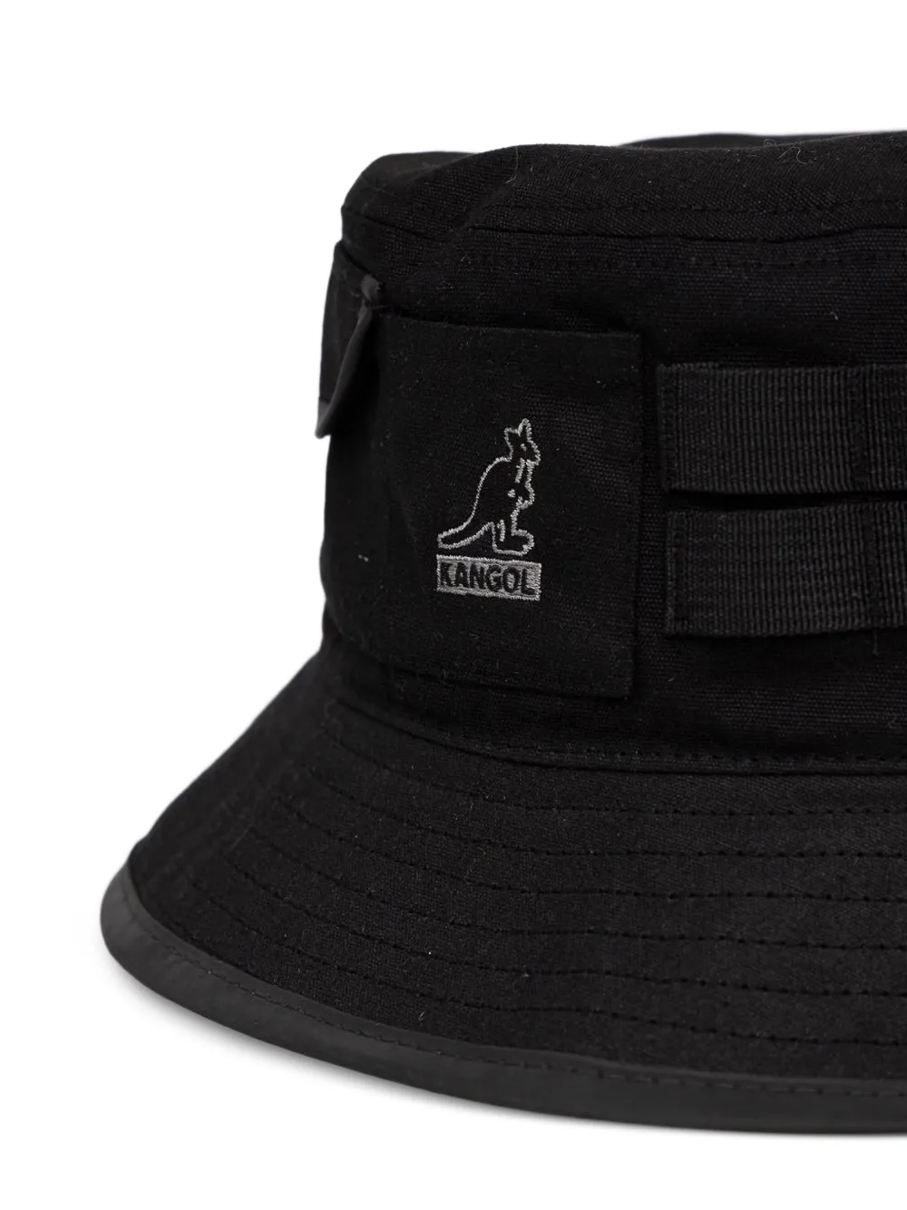Kangol Vissershoed met geborduurd logo Zwart