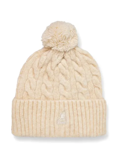 Kangol gorro en tejido de ochos con pompón
