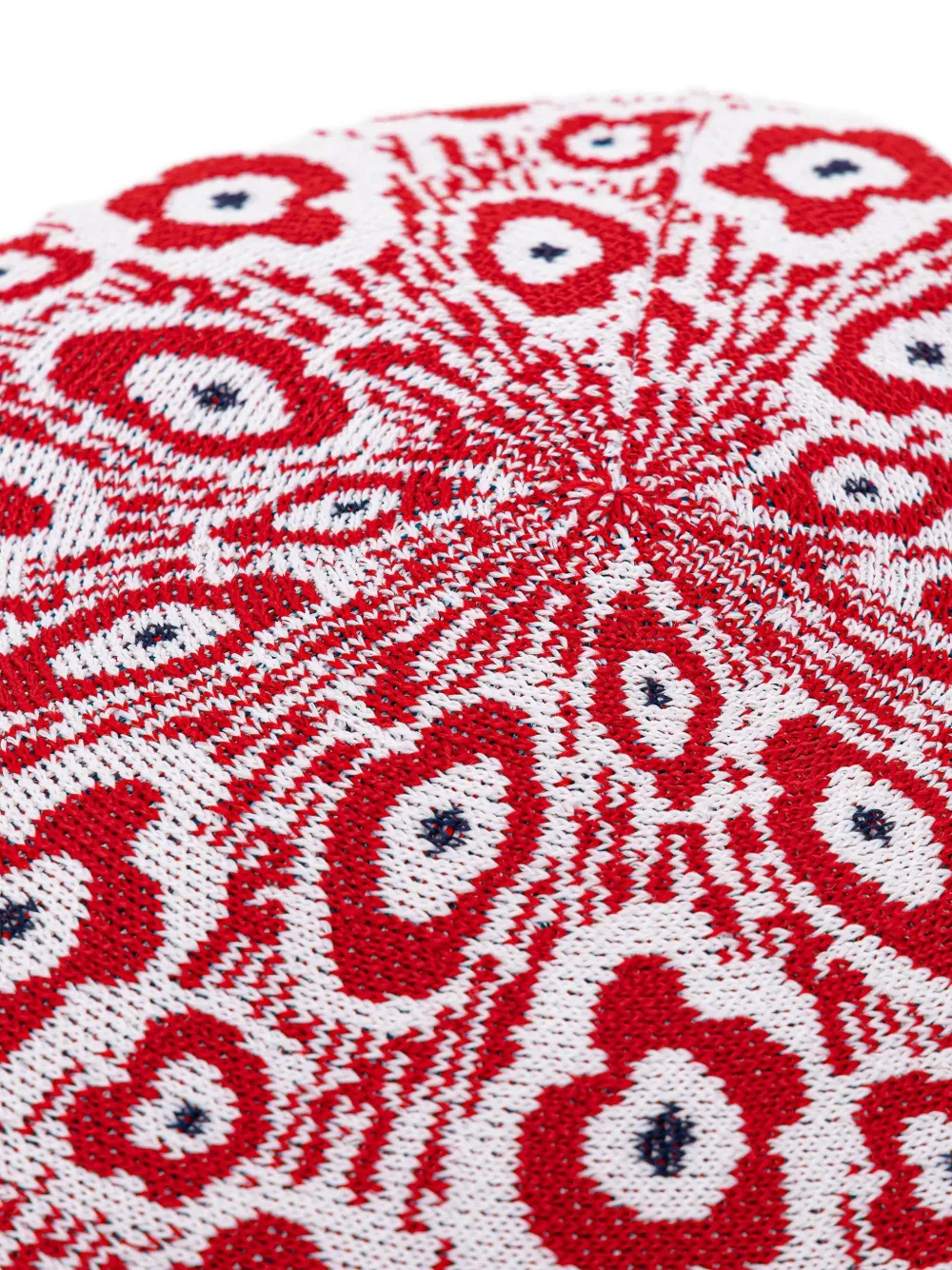 Kangol Baret met bloemen-intarsia Rood