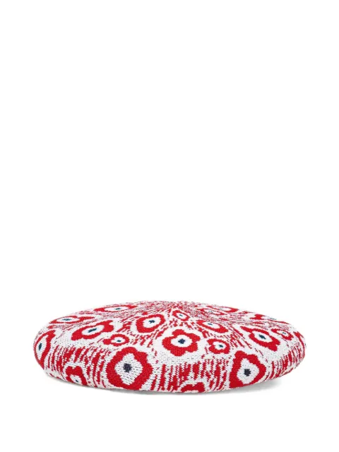 Kangol floral-intarsia beret
