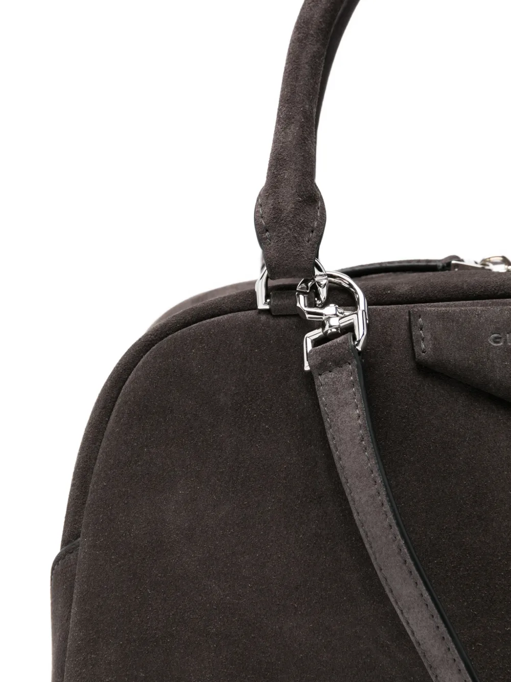 Givenchy Antigona East-West Bowling suède tas Grijs