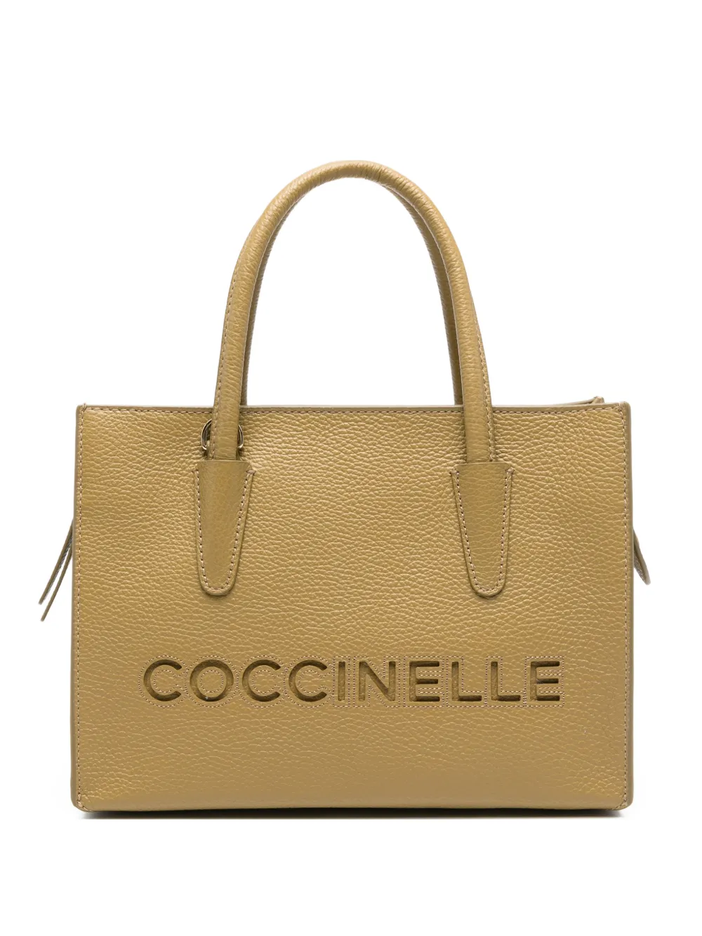 Coccinelle grained leather tote bag - Verde