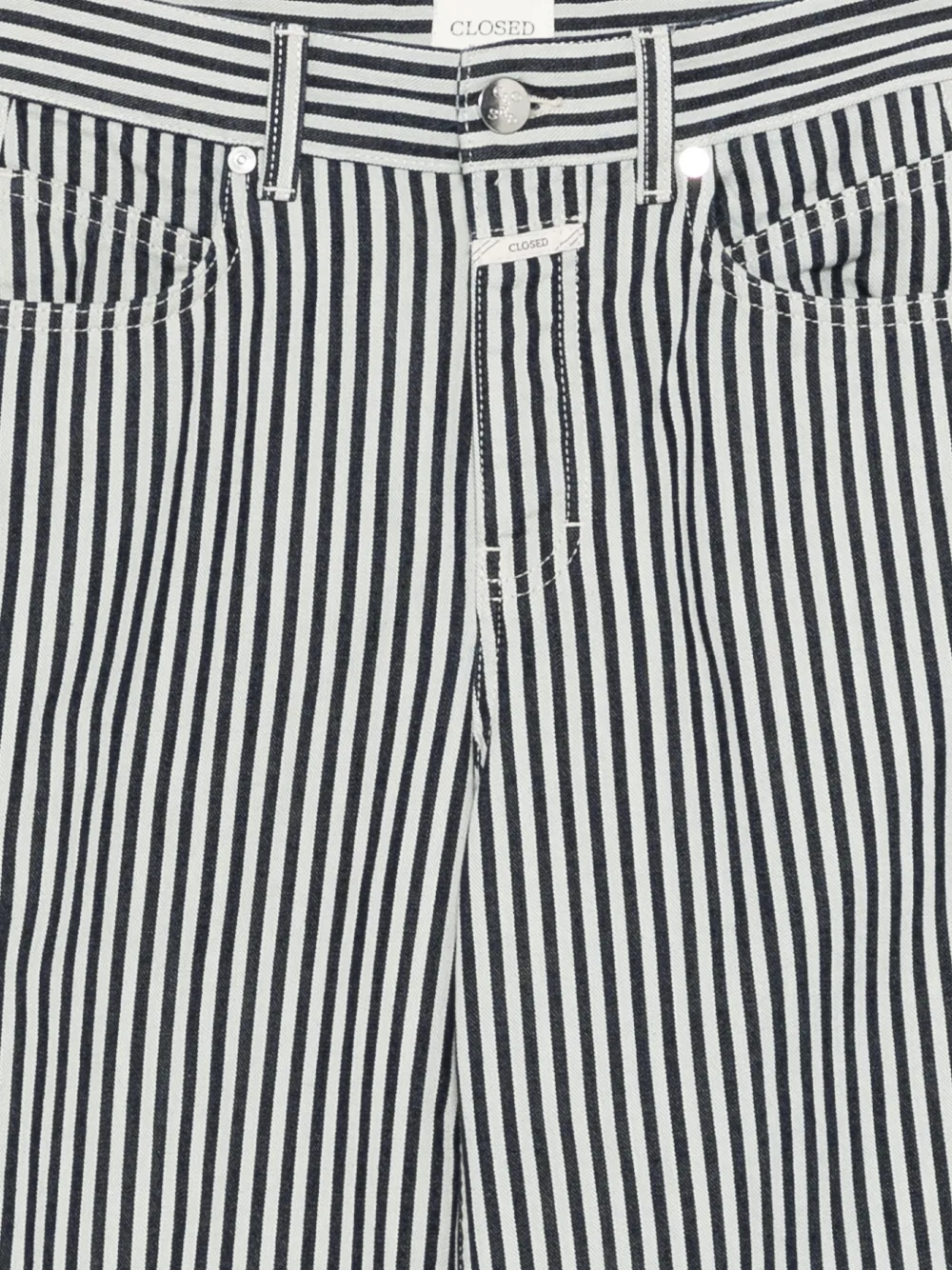 Closed Nikka gestreepte jeans Zwart
