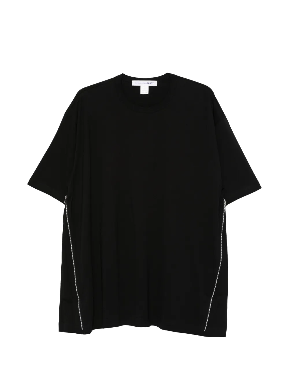 Comme Des Garçons Shirt zip-detail T-shirt - Nero