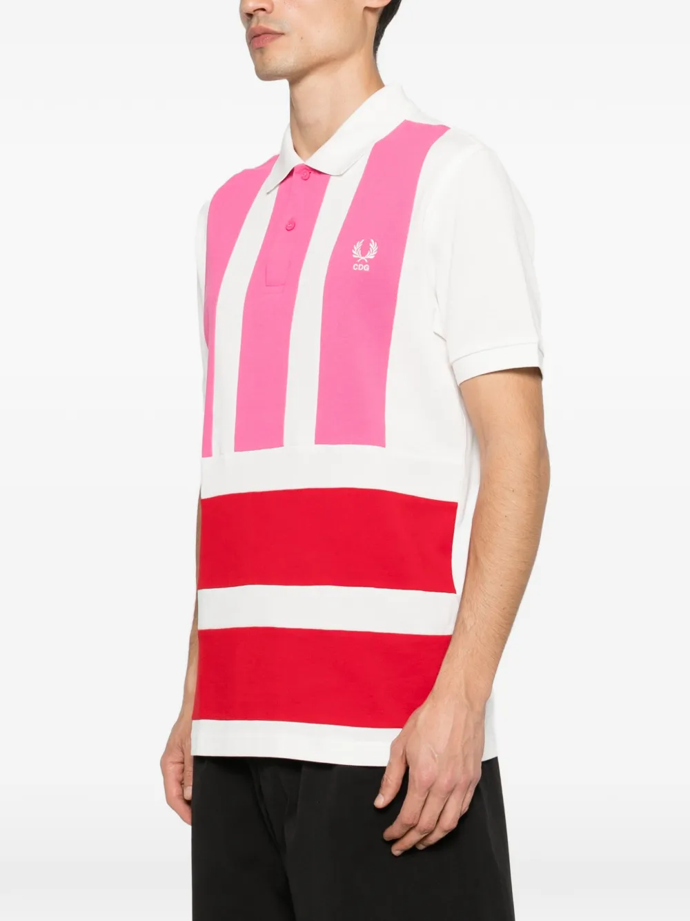 Comme Des Garçons Shirt Gestreept poloshirt Wit