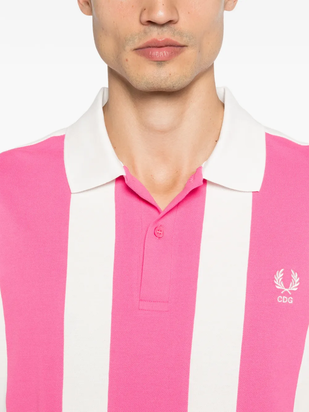 Comme Des Garçons Shirt Gestreept poloshirt Wit