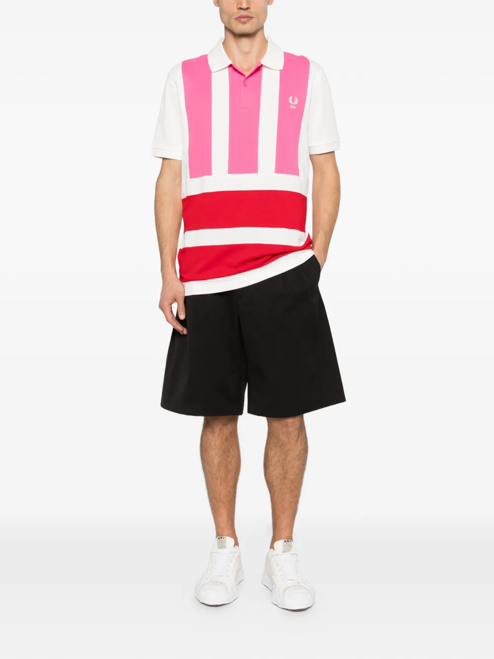 Comme Des Garçons Shirt Gestreept poloshirt Wit