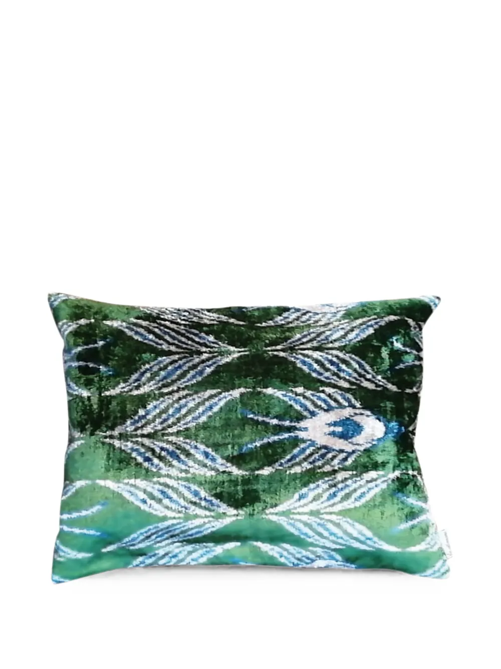 Les-Ottomans ikat-print cushion - Verde