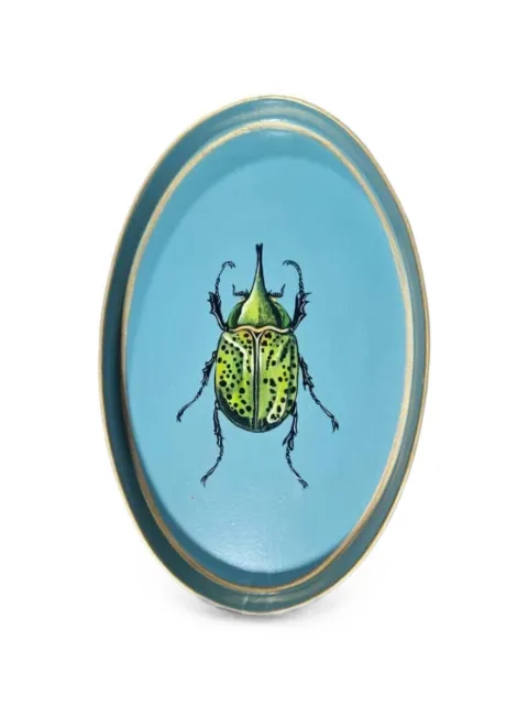 Les-Ottomans beetle-print oval tray