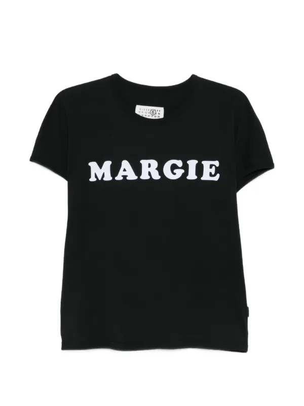 MM6 Maison Margiela ロゴ Tシャツ | ブラック | FARFETCH JP