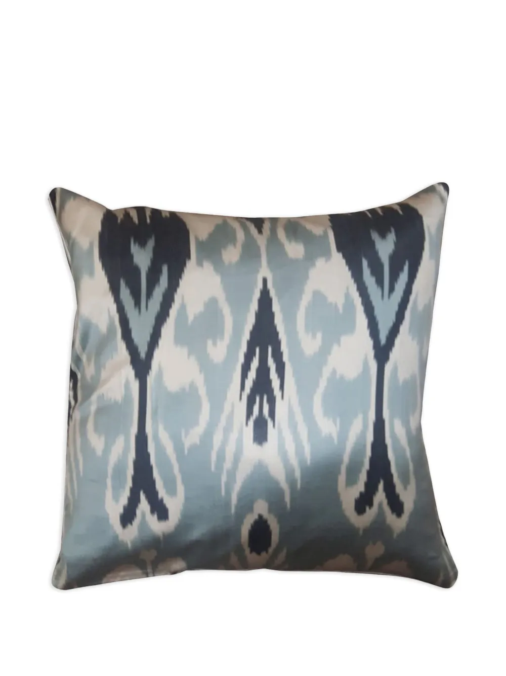 Les-Ottomans Kissen aus Seide mit Ikat-Print - Blau