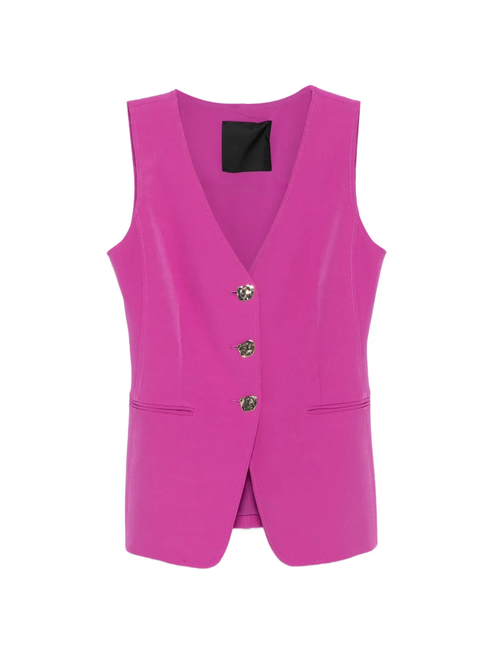 LIU JO button V-neck vest - Rosa