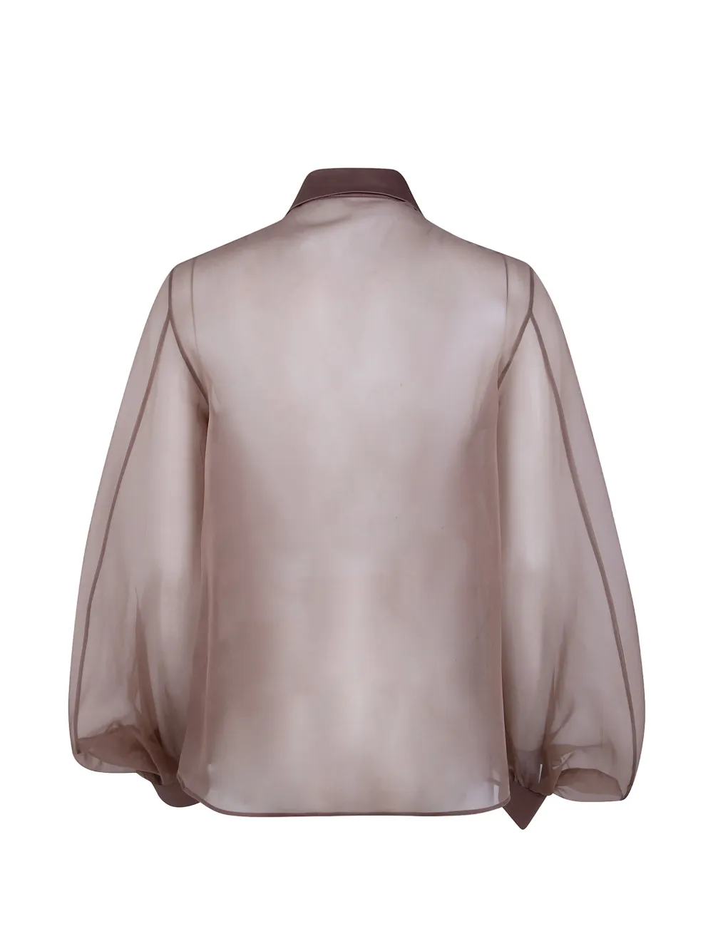 D.Exterior Blouse met pofmouwen Bruin