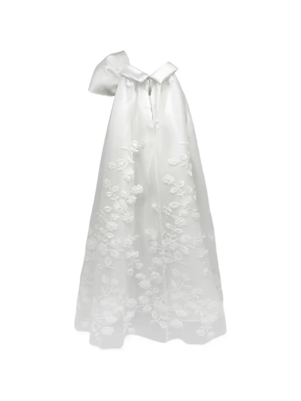  La Stupenderia Rebecca Bow Floral Dress - White 
