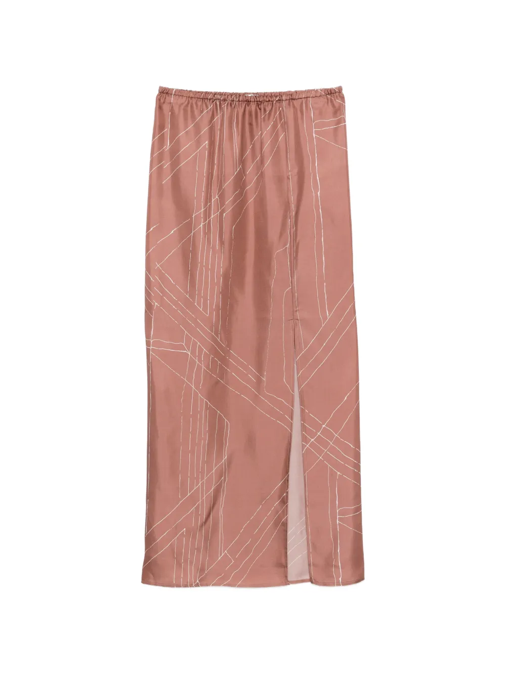 Alysi geometric slit skirt - Rosa