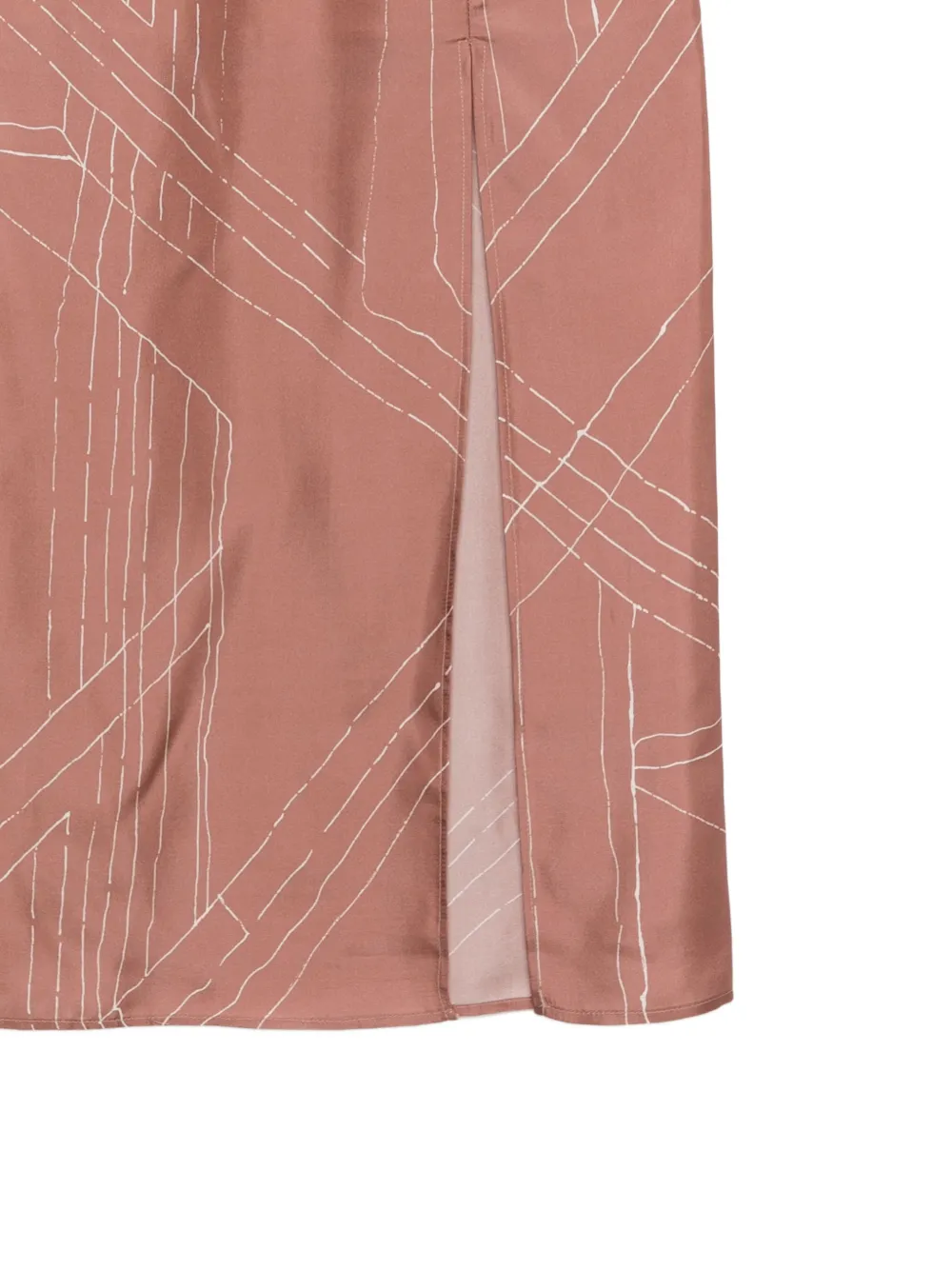 Alysi Rok met geometrische print en split Roze