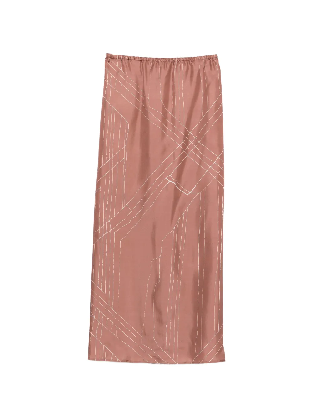Alysi Rok met geometrische print en split Roze
