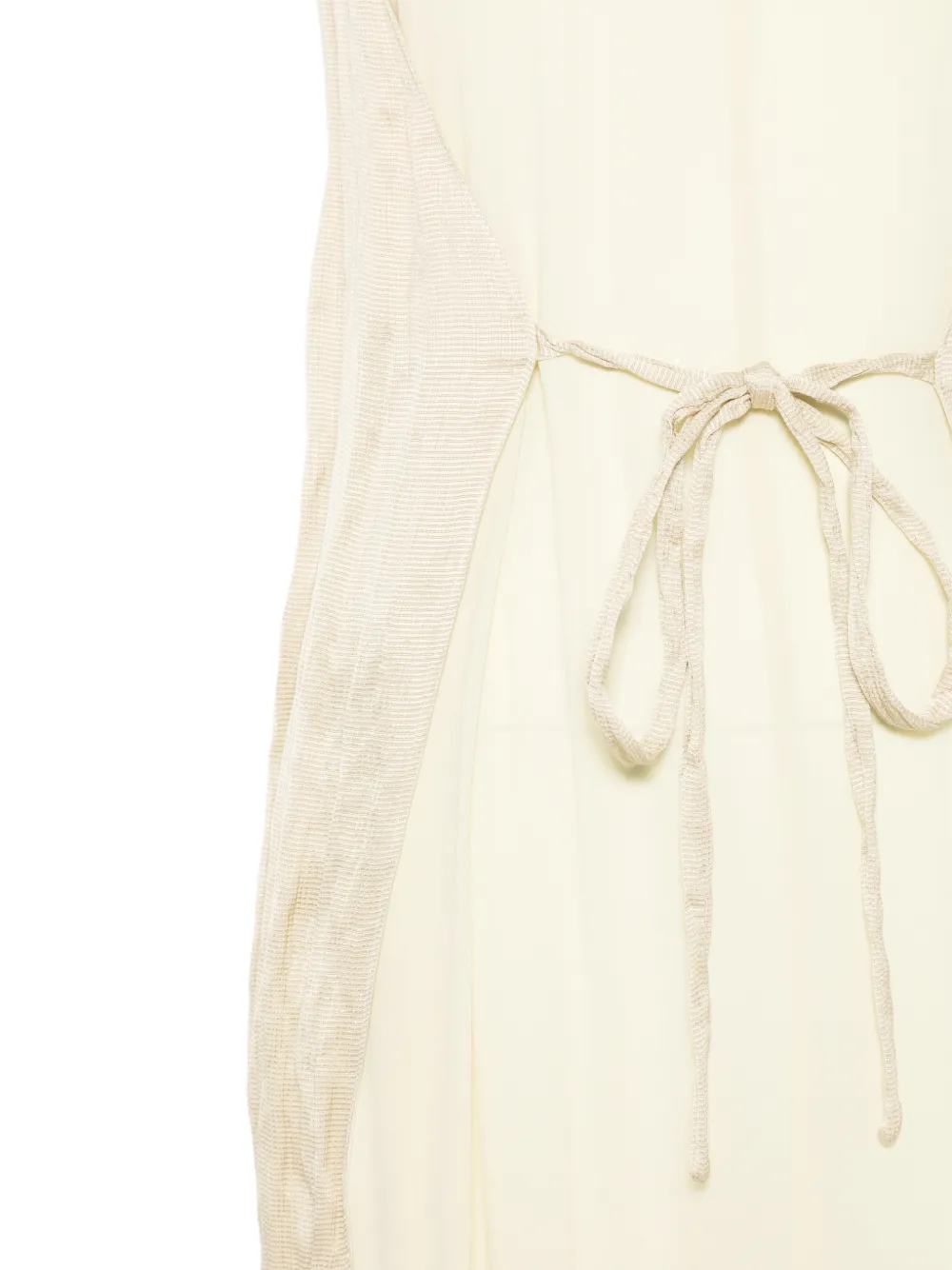 Alysi Gelaagde maxi-jurk met V-hals Beige