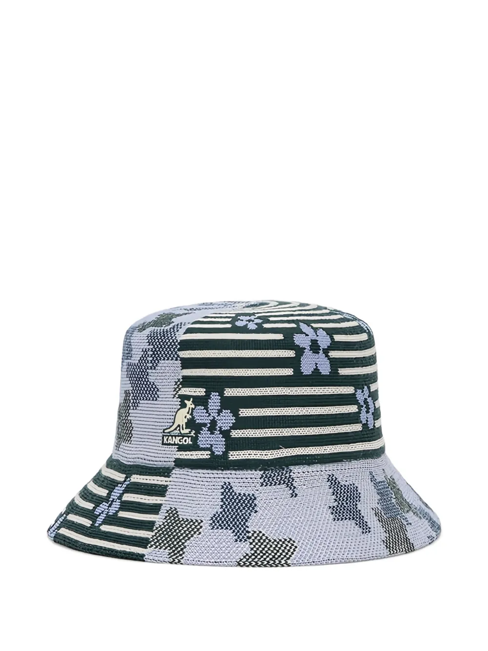 Kangol striped-detail floral bucket hat - Verde