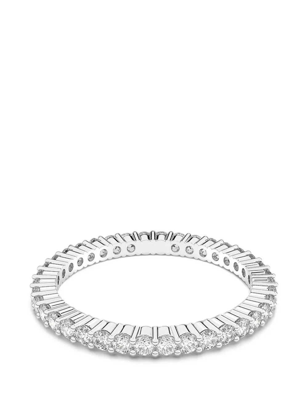Swarovski crystal-embellished eternity rings - Silber