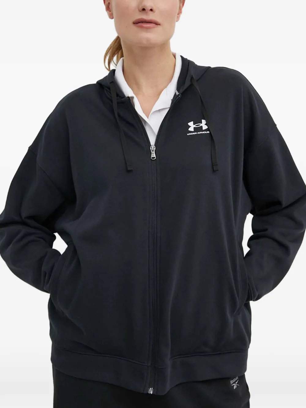 Under Armour zip-up logo-print hoodie - Schwarz